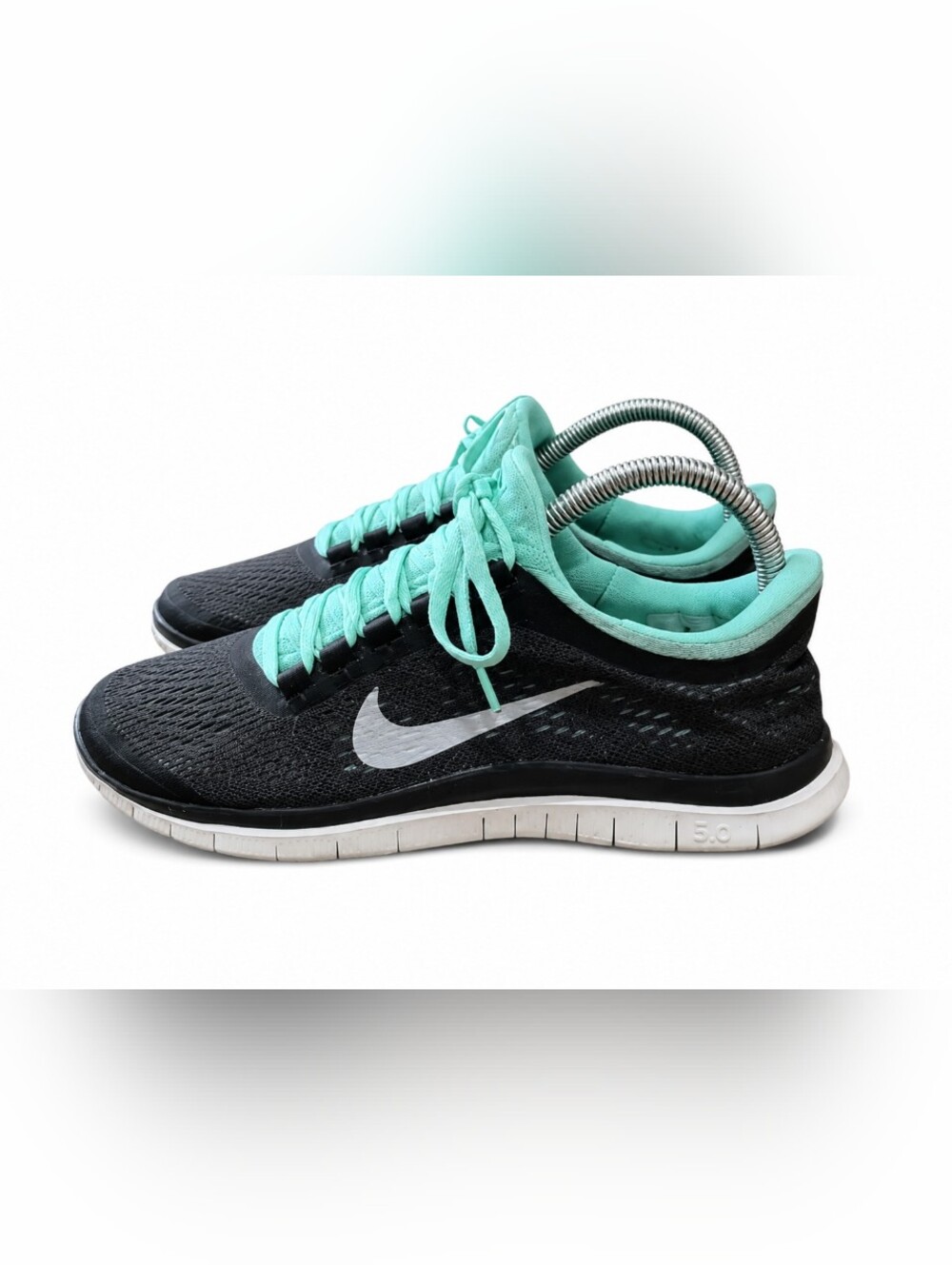 Nike Free TR Fit 4 Women’s Running Shoes Black Mint Athletic Sneakers Sz 7.5